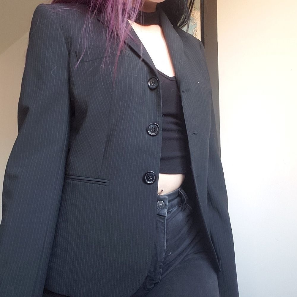 The Limited Black Striped Blazer